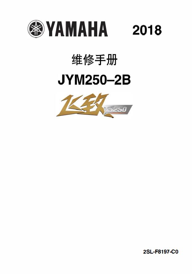 2018雅马哈飞致250维修手册JYM250-2B插图4