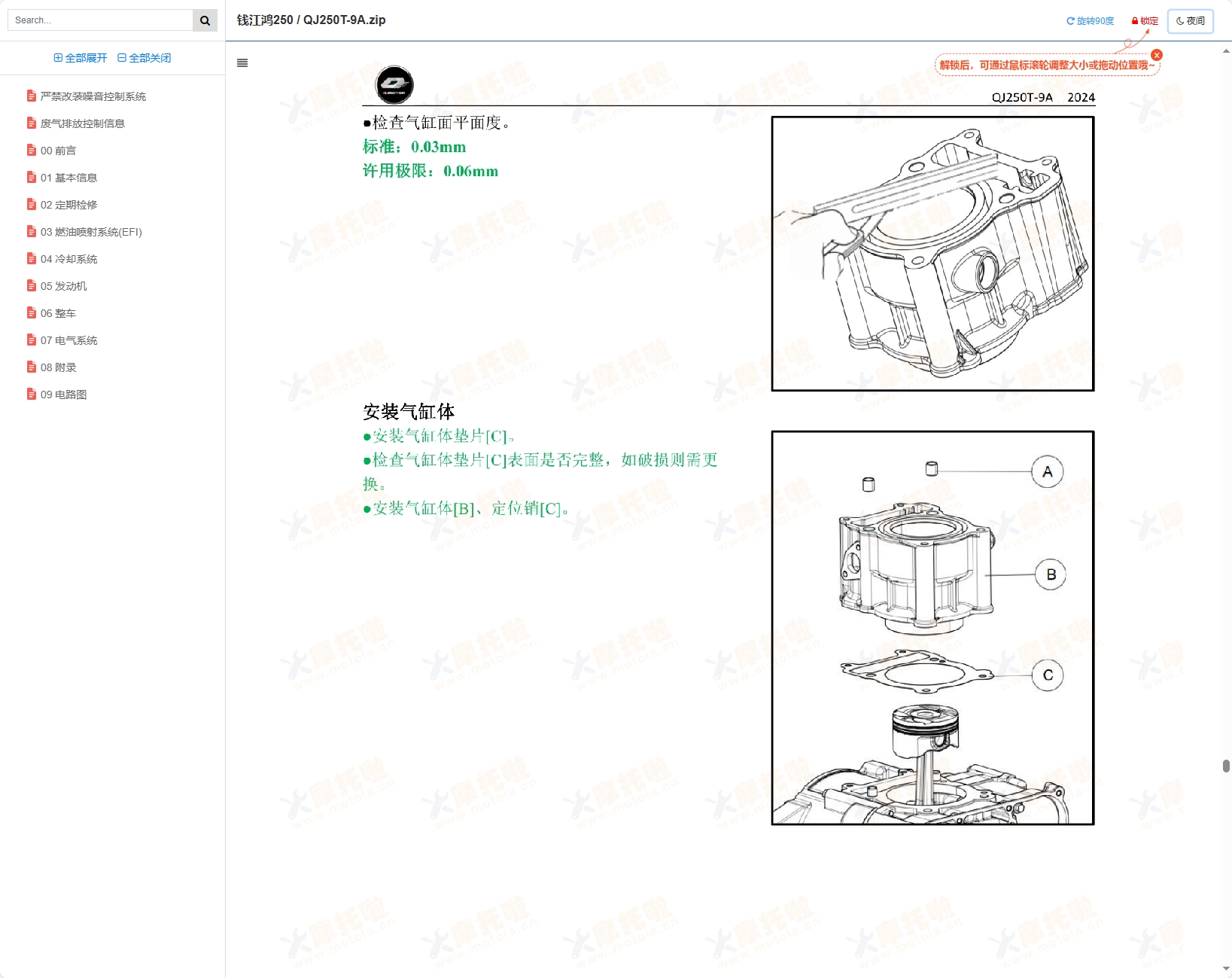 钱江鸿250维修手册QJ250T-9A插图2