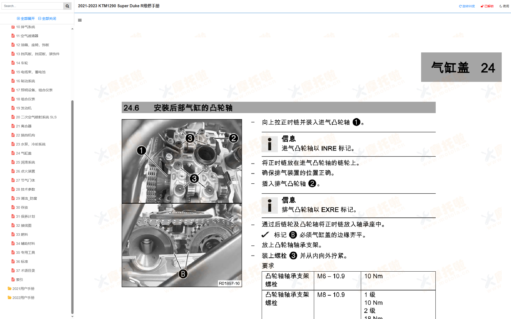 2021-2023KTM1290SuperDukeR维修手册及用户手册,KTM摩托车维修手册下载KTM1290超级公爵插图9