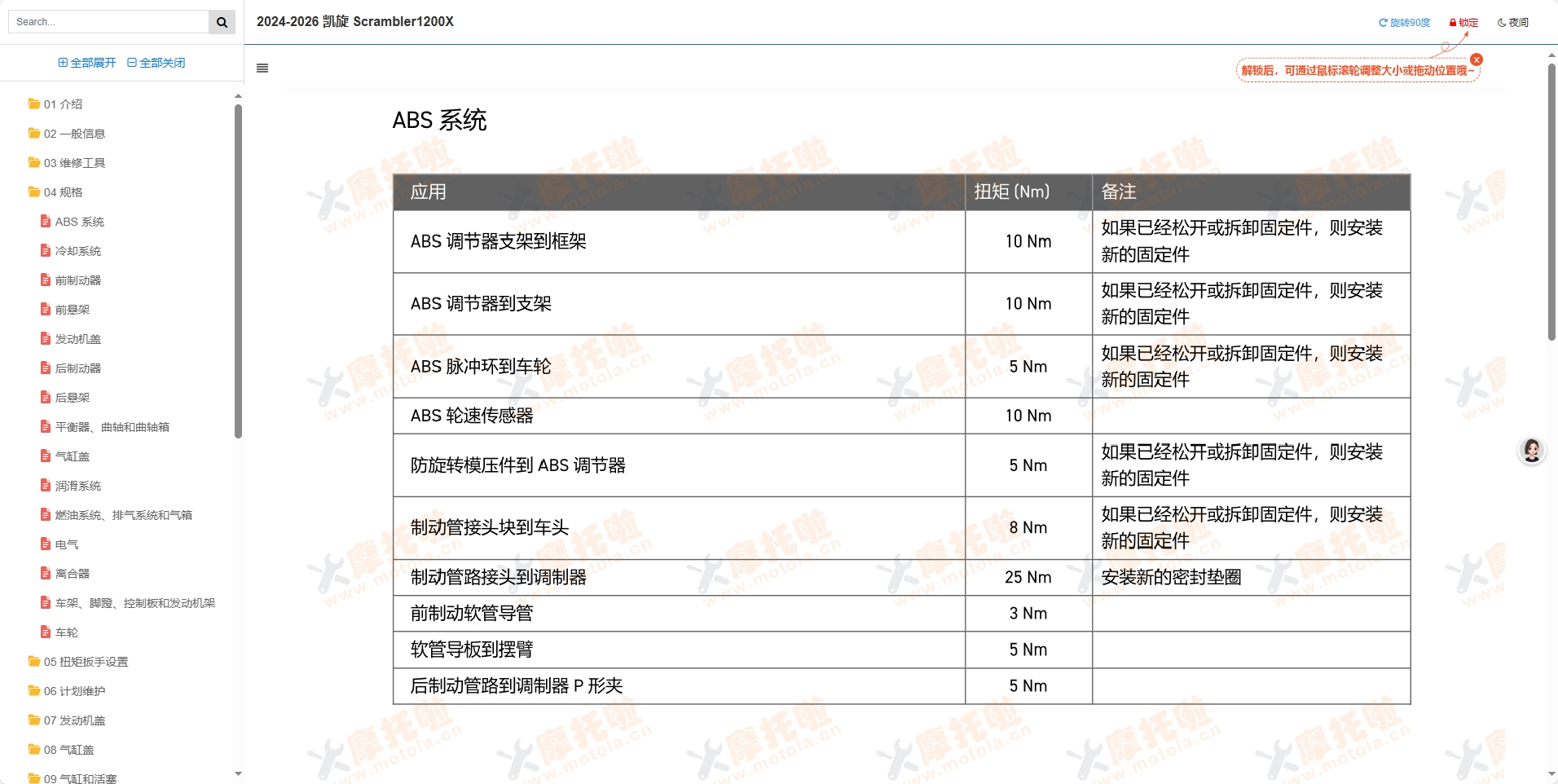 2024-2026凯旋Scrambler1200X维修手册,凯旋摩托车维修手册下载插图4