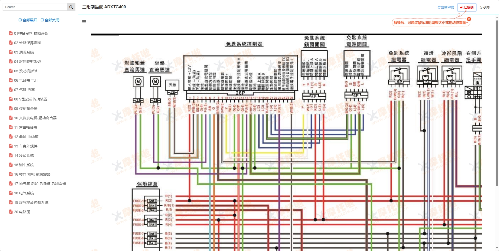 三阳ADXTG400维修手册三阳剑齿虎400,三阳摩托车维修手册下载插图9