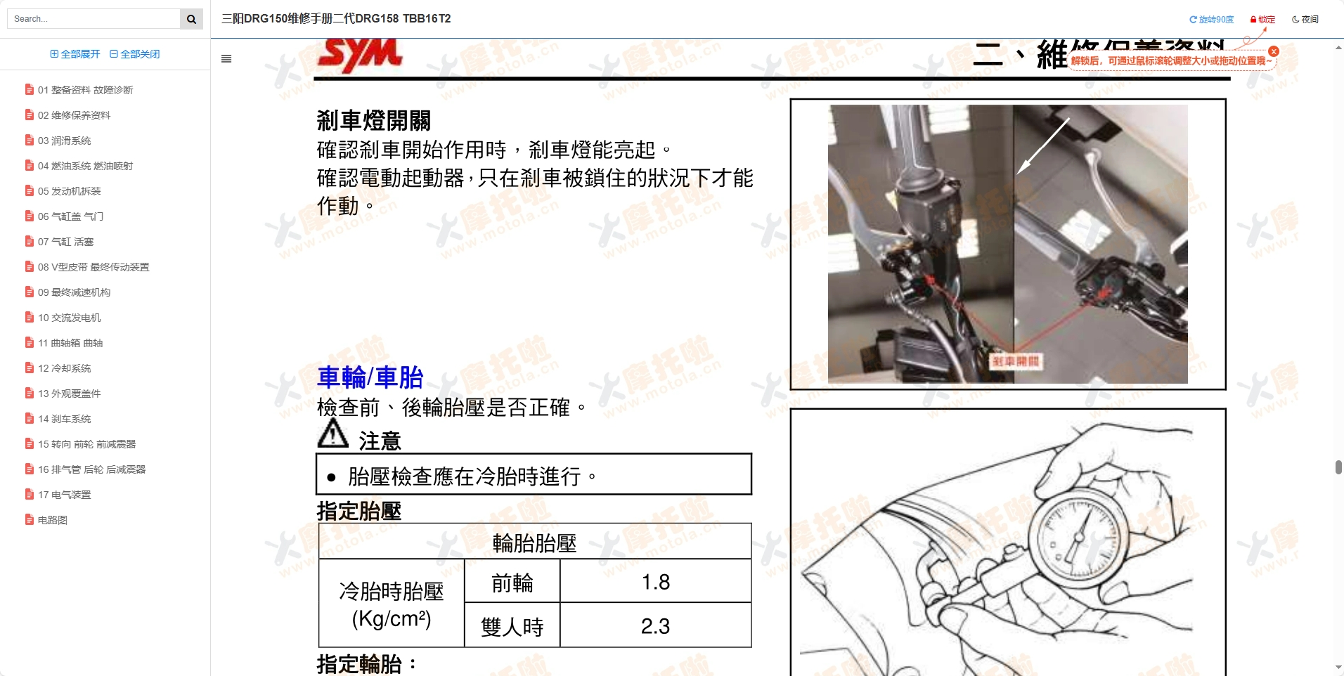 三阳DRG150维修手册二代DRGBT150 TBB16T2插图3