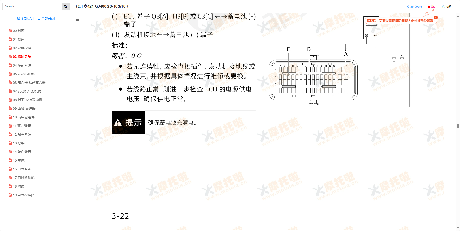 钱江赛421维修手册QJ400GS-16S/16R插图4