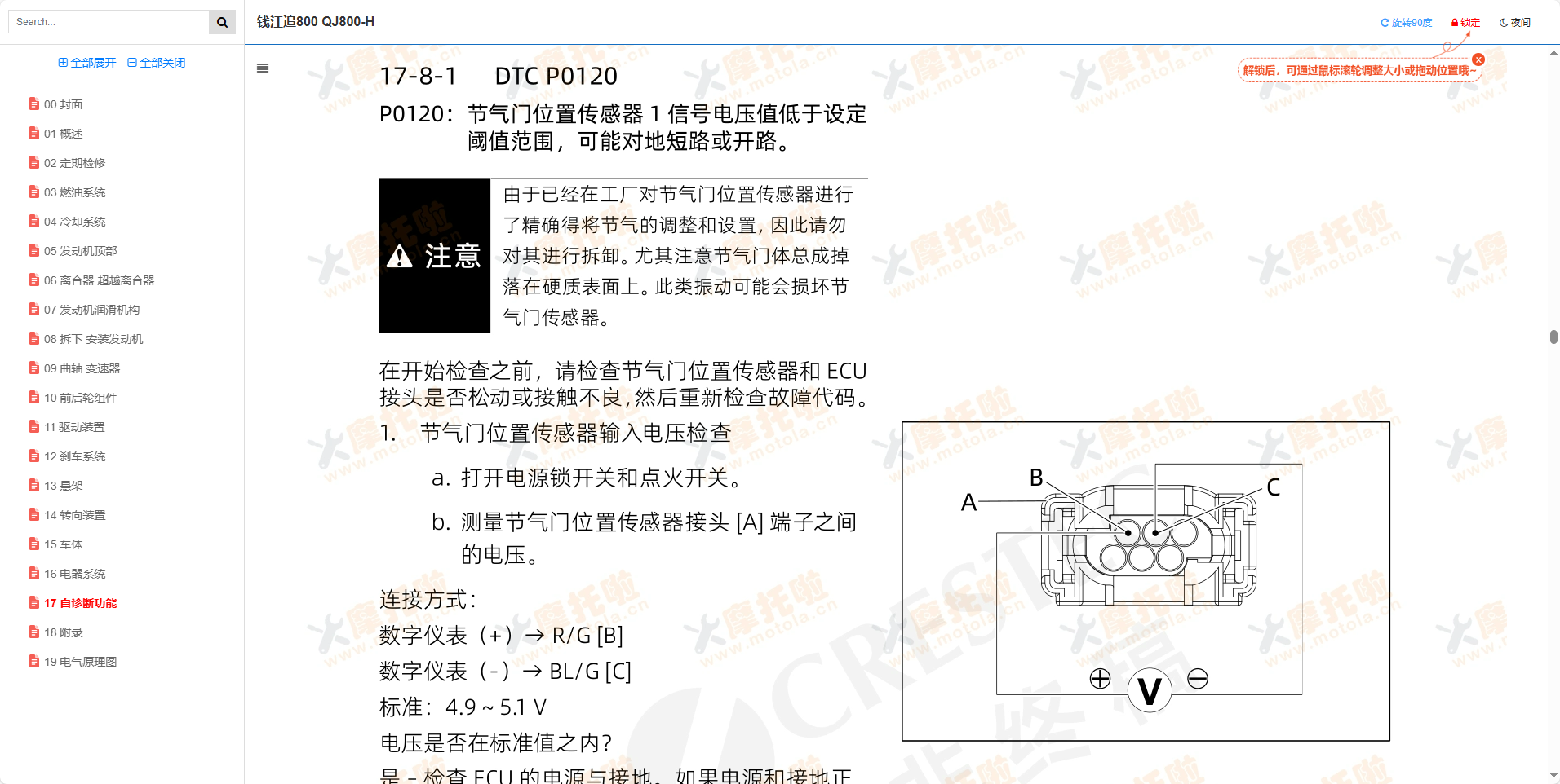 钱江追800维修手册,QJ800-H,钱江追摩托车维修手册下载插图8