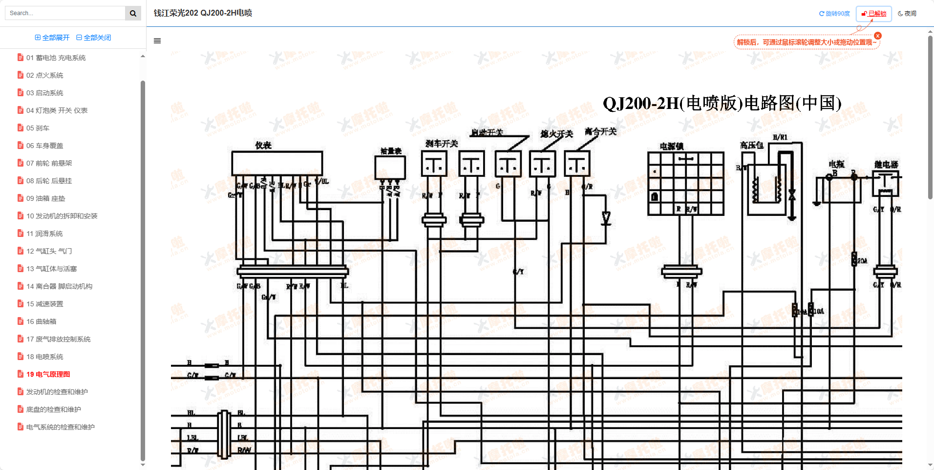 钱江荣光202维修手册QJ200-2H电喷插图7 钱江荣光202维修手册QJ200-2H电喷插图7