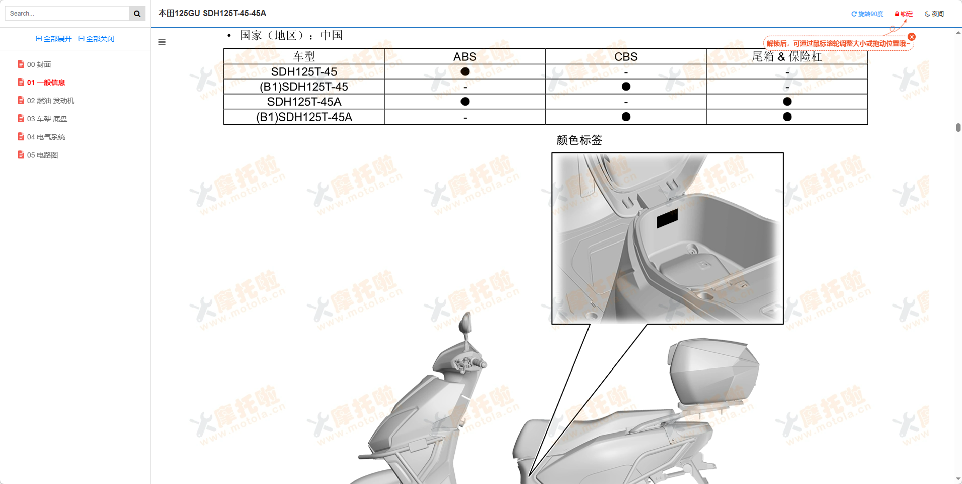 新大洲本田125GU维修手册SDH125T-45/45A插图1