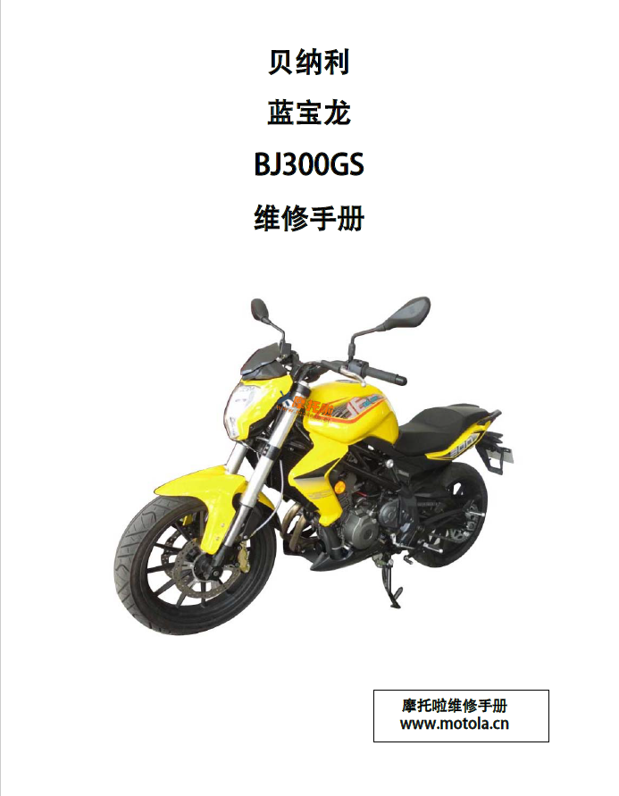 钱江蓝宝龙维修手册BJ300GS