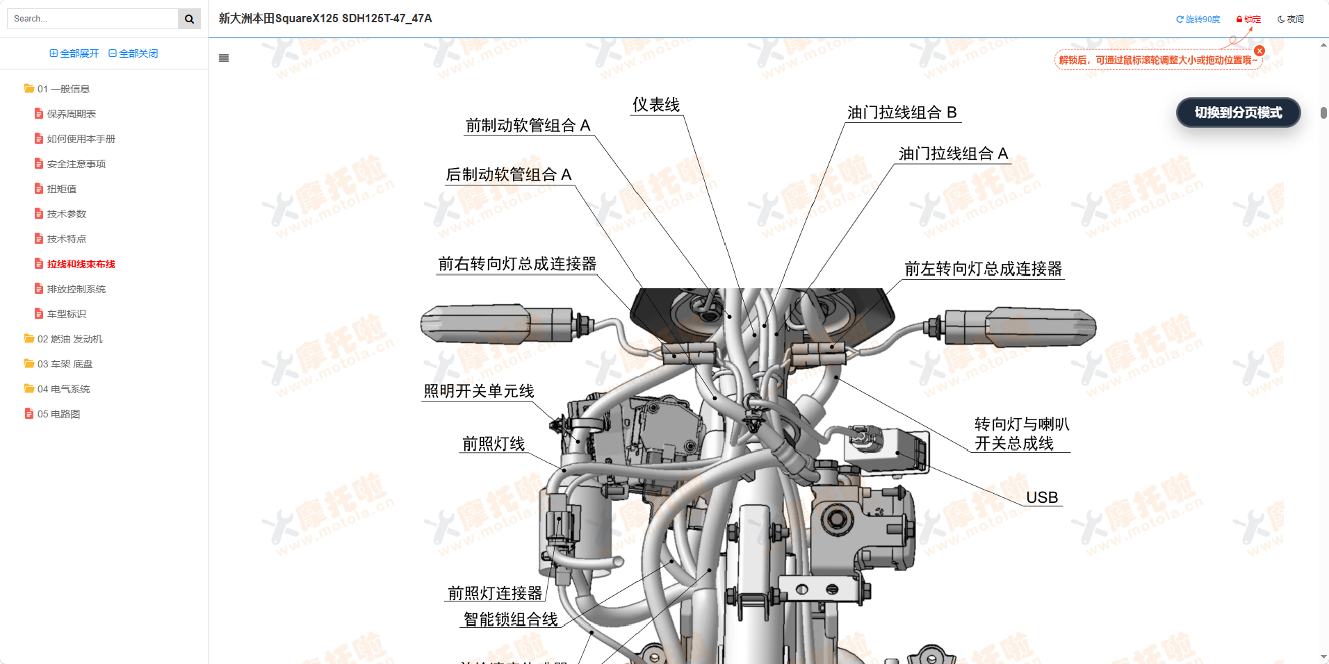 新大洲本田SquareX125维修手册SDH125T-47_47A插图2
