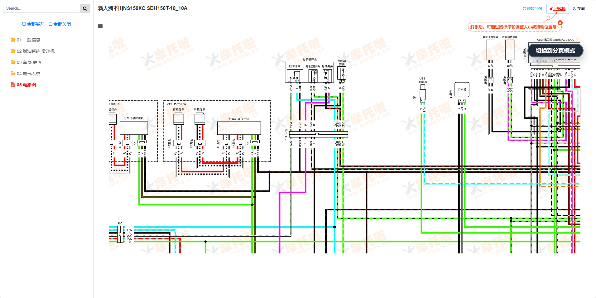 新大洲本田NS150XC维修手册SDH150T-10_10A插图6