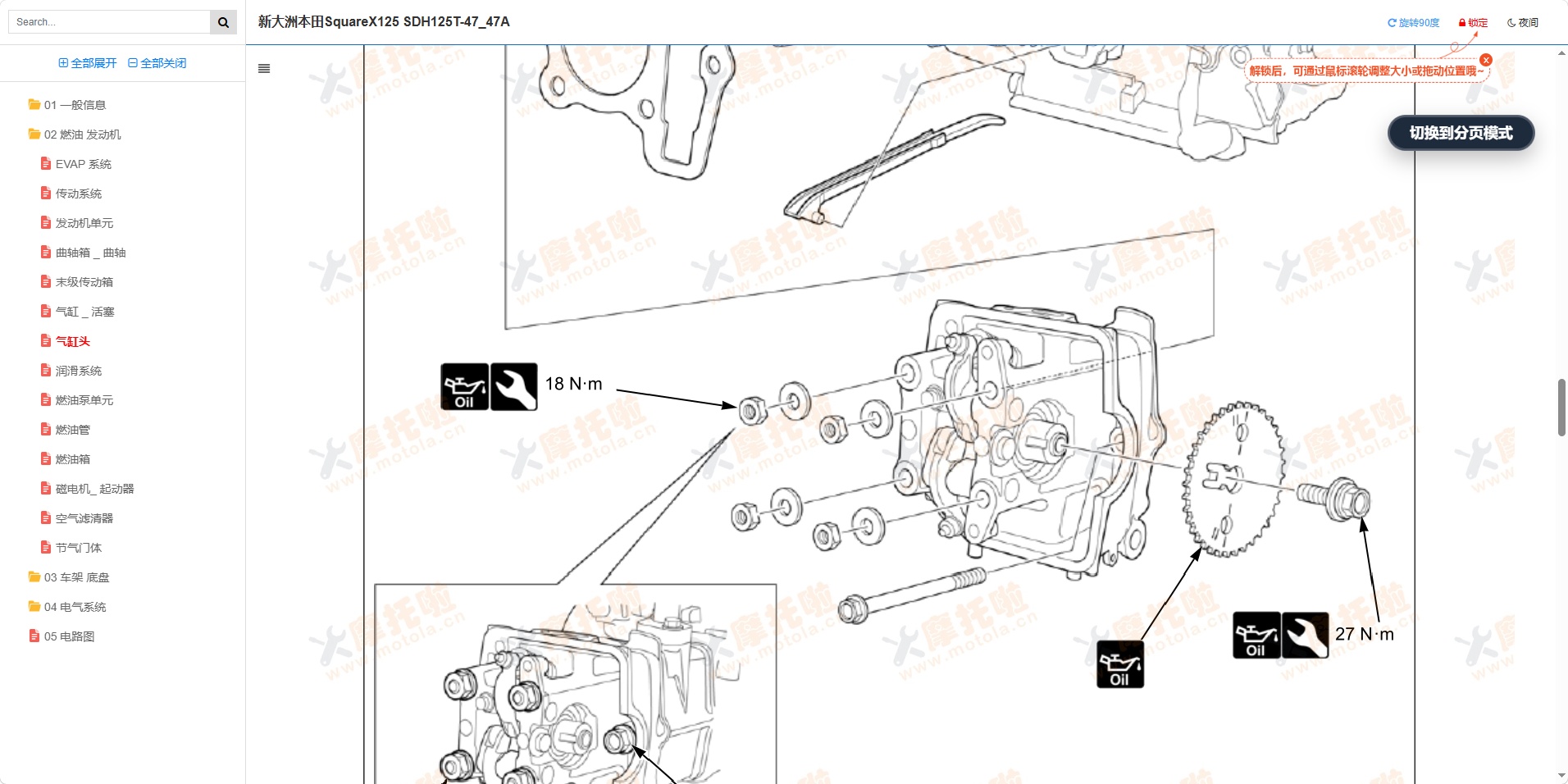 新大洲本田SquareX125维修手册SDH125T-47_47A插图4