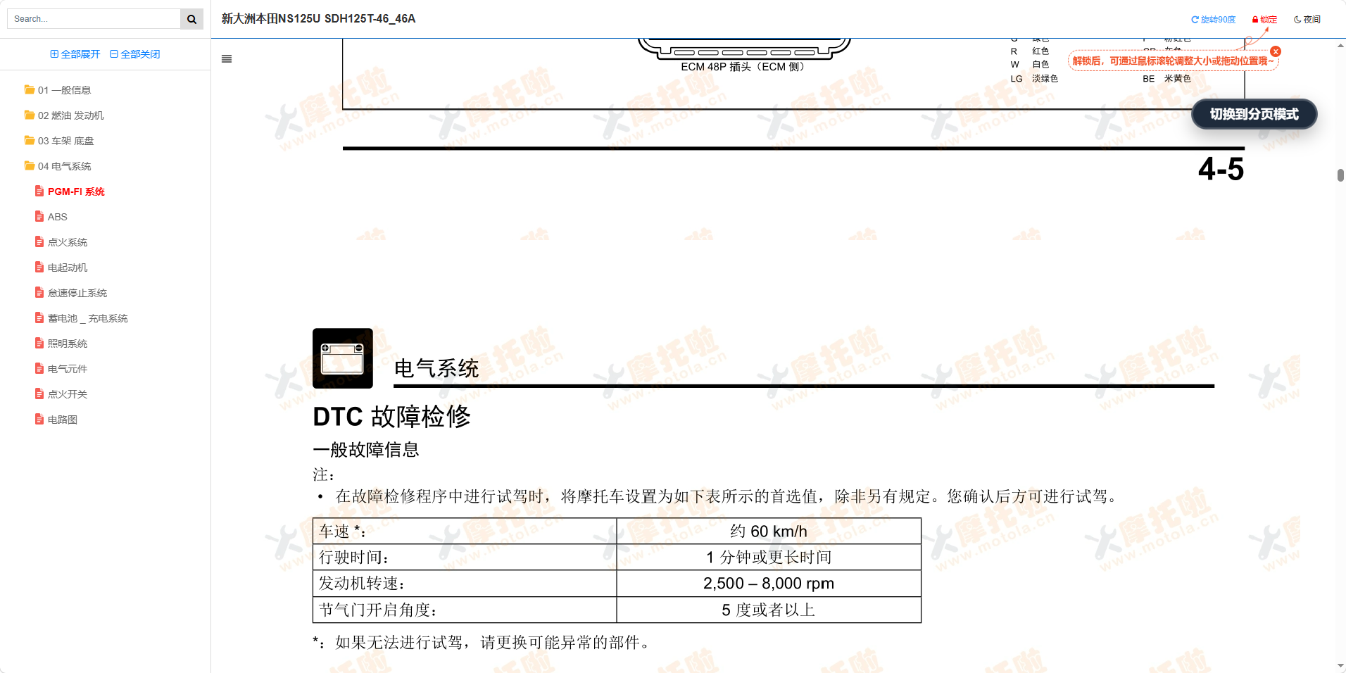 新大洲本田NS125U维修手册SDH125T-46_46A插图7