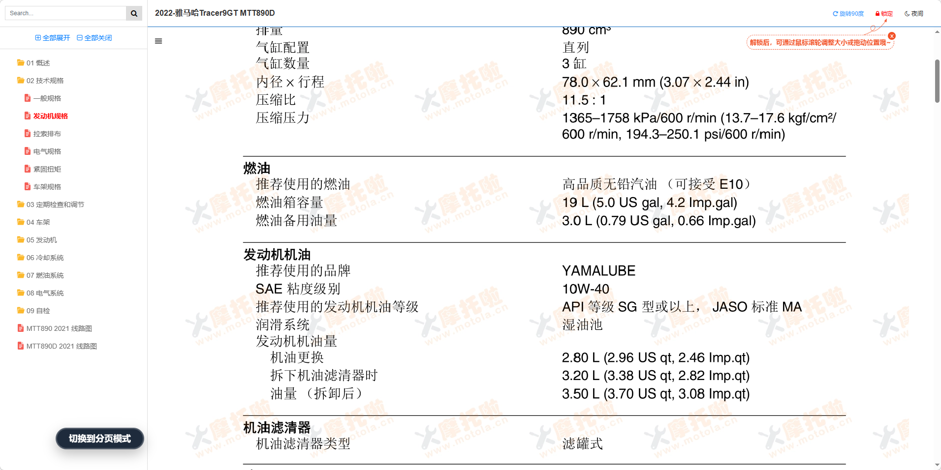 2022-雅马哈Tracer9GT维修手册MTT890D插图9