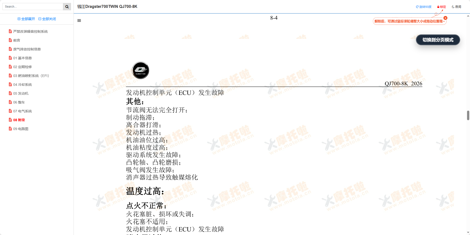 钱江意塔杰特Dragster700TWIN维修手册QJ700-8插图8