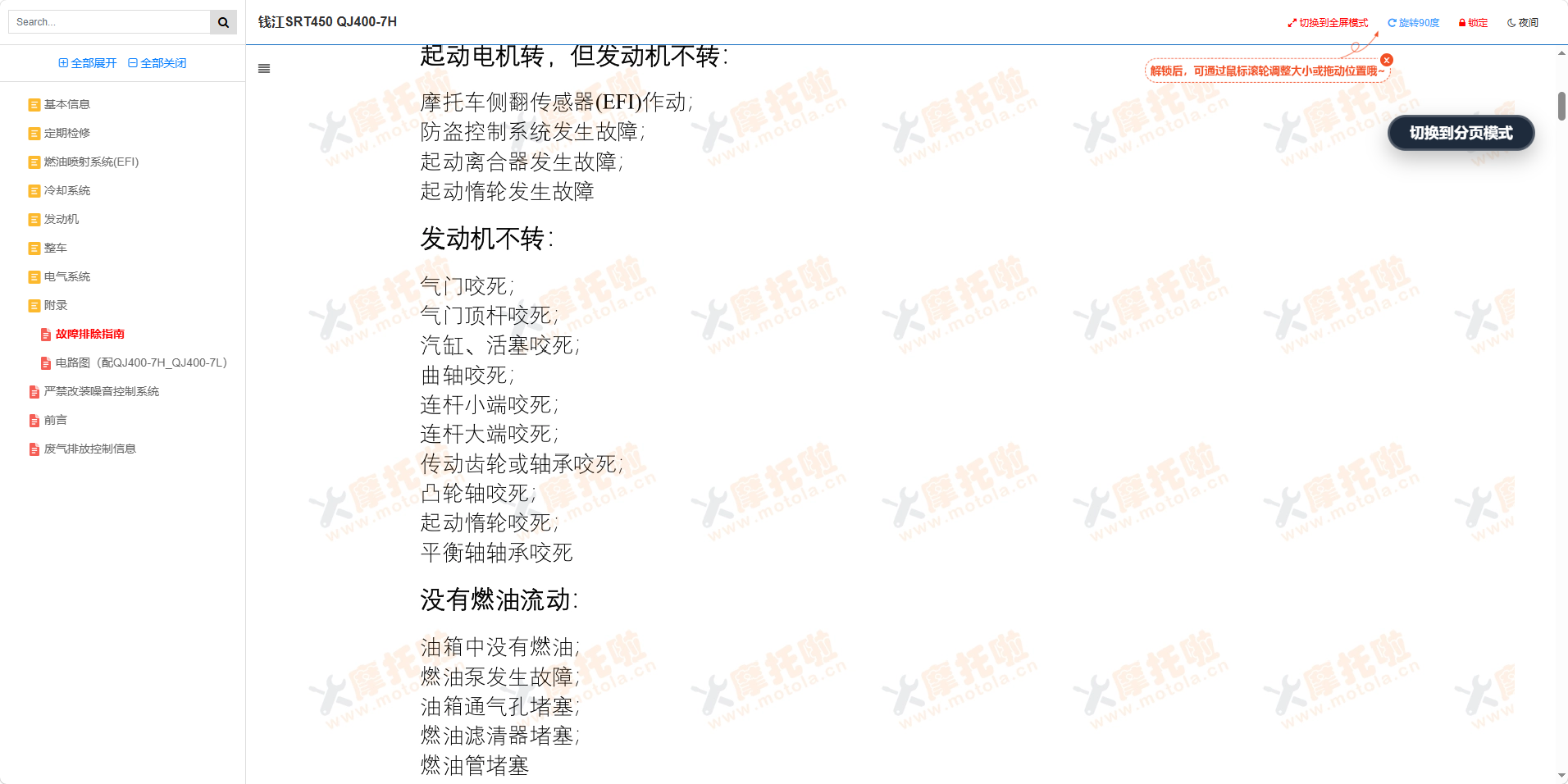 钱江SRT450维修手册QJ400-7H插图7 钱江SRT450维修手册QJ400-7H插图7