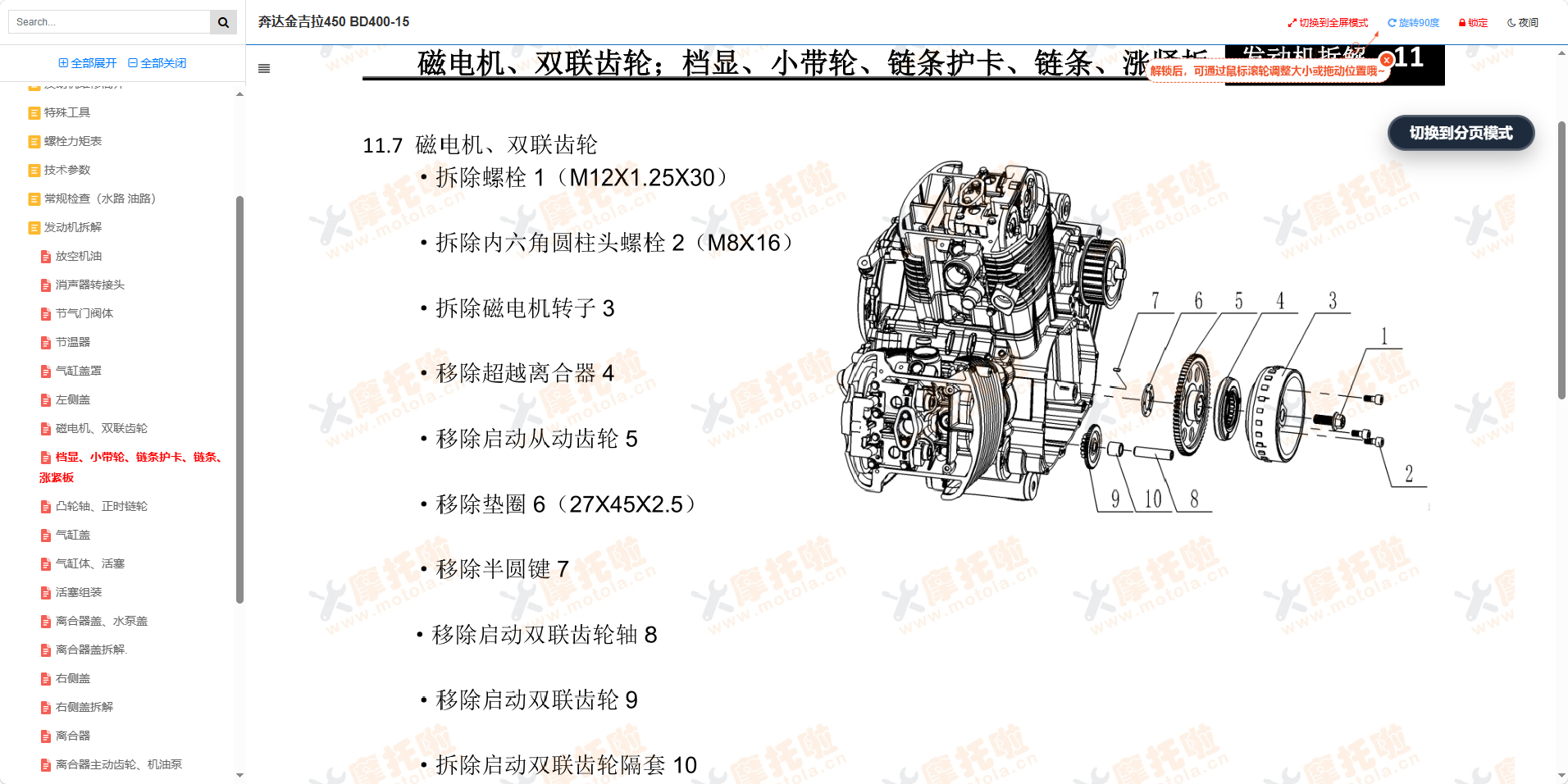 奔达金吉拉450维修手册BD400-15插图4