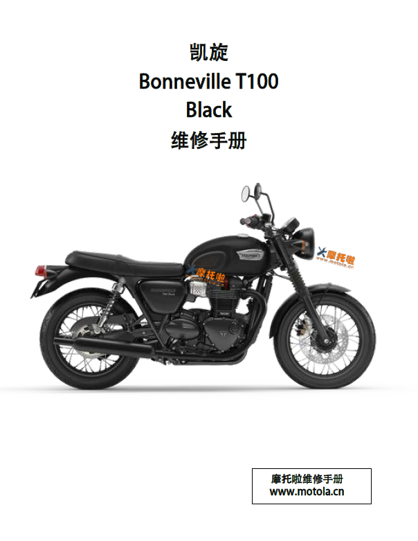 2018-2021凯旋BonnevilleT100(Black)维修手册插图 2018-2021凯旋BonnevilleT100(Black)维修手册插图