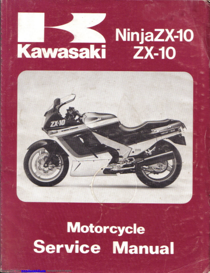 川崎1988-1990KawasakiNinjaZX-10_ZX1000-B1维修手册川崎ZX10R川崎ZX-10R插图