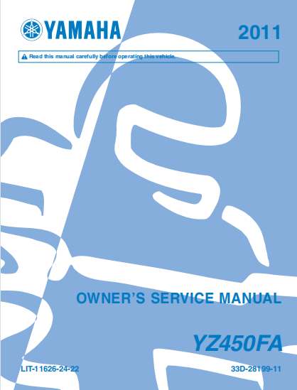 雅马哈2011YAMAHAYZ450F（A）维修手册插图
