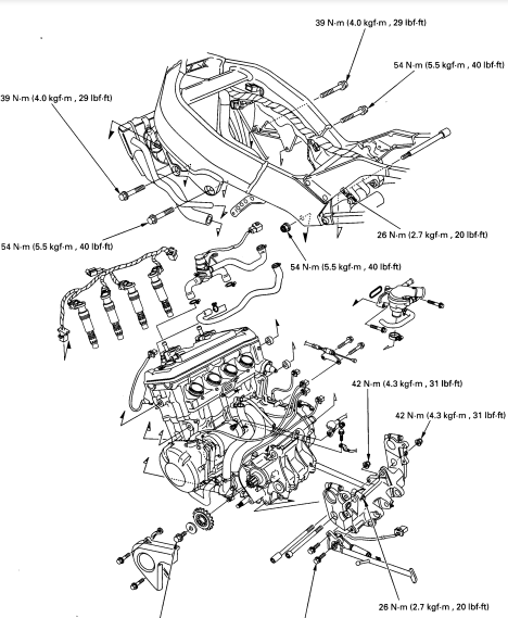 2000本田CBR929RR零件图电路图插图