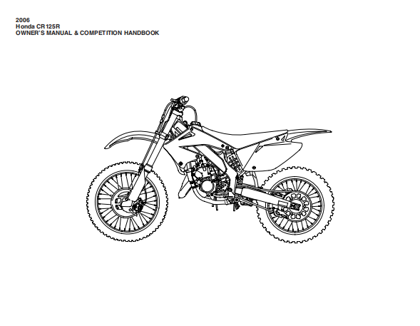 本田2006HONDACR125R维修手册插图