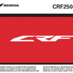 本田2020HONDACRF250R_CRF250RX维修手册