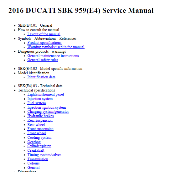 杜卡迪2016DUCATI_SBK959(E4)维修手册杜卡迪959杜卡迪V2通用插图