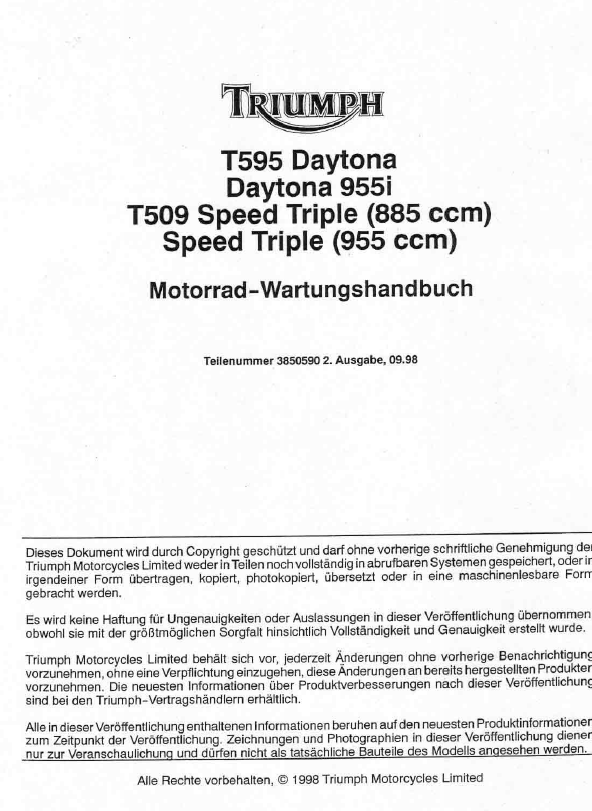 凯旋1998-2001Triumph_Speed_TripleT509_885cc_Speed_Triple955cc_DaytonaT595_Daytona955i维修手册插图