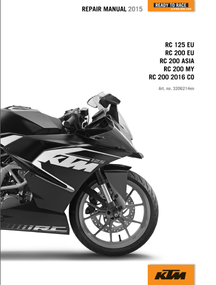 2015KTMRC125KTMRC200维修手册插图