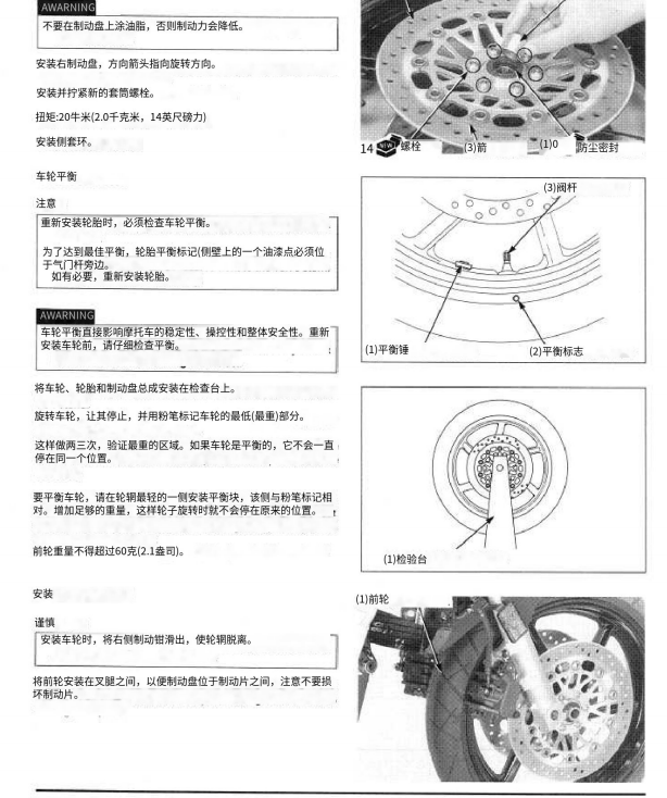 中文版本田CBR600F3维修手册插图