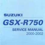 2000-2002铃木GSX-R750维修手册GSX750，铃木K0中R，铃木K1中R，铃木K2中R