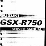 2004-2005铃木GSX-R750维修手册GSX750，铃木K4中R，铃木K5中R