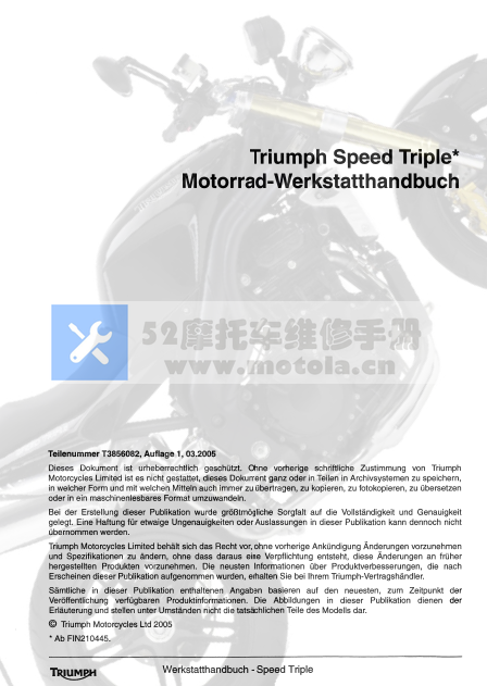 2005凯旋Speed_Triple_1050维修手册凯旋1050SprintST1050凯旋ST1050插图