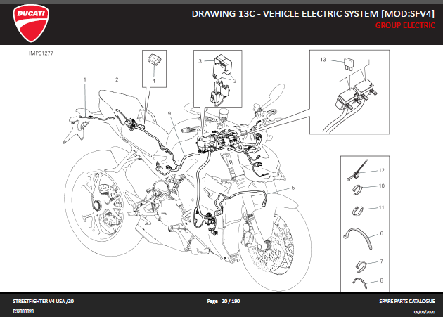 2020杜卡迪街霸V4零件目录备件目录StreetfighterV4_PartsDiagram插图1