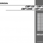 本田CBF125零件目录零件分解图hondacbf125