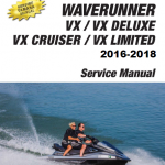 摩托艇2016-2018雅马哈VX系列维修手册通用Waverunner-vx-vxdeluxe-vxcruiser-vxlimited-VX1050