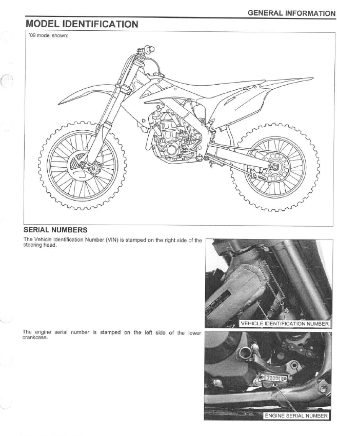 2009-2014本田CRF450R维修手册插图