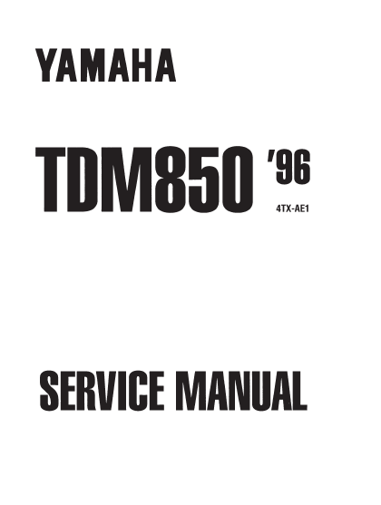 1996-1999雅马哈TDM850维修手册YamahaTDM850rv维修手册插图