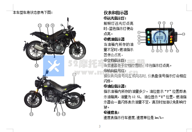 贝纳利幼狮250用户手册含电路图BJ250中文说明书正文(赛福ABS)插图