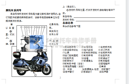 贝纳利公升巡航BJ1200用户手册含电路图BJ1200J中文说明书正文插图