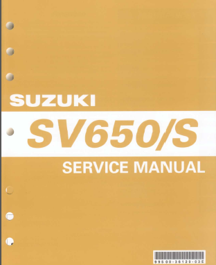 1998-2009铃木SV650服务维修手册