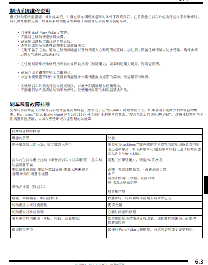 简体中文版2012-2014北极星rzr170维修手册插图2