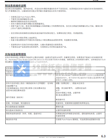 简体中文版2012-2014北极星rzr170维修手册插图2