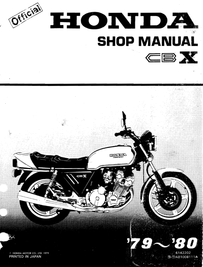 1979-1980本田CBX1000维修手册