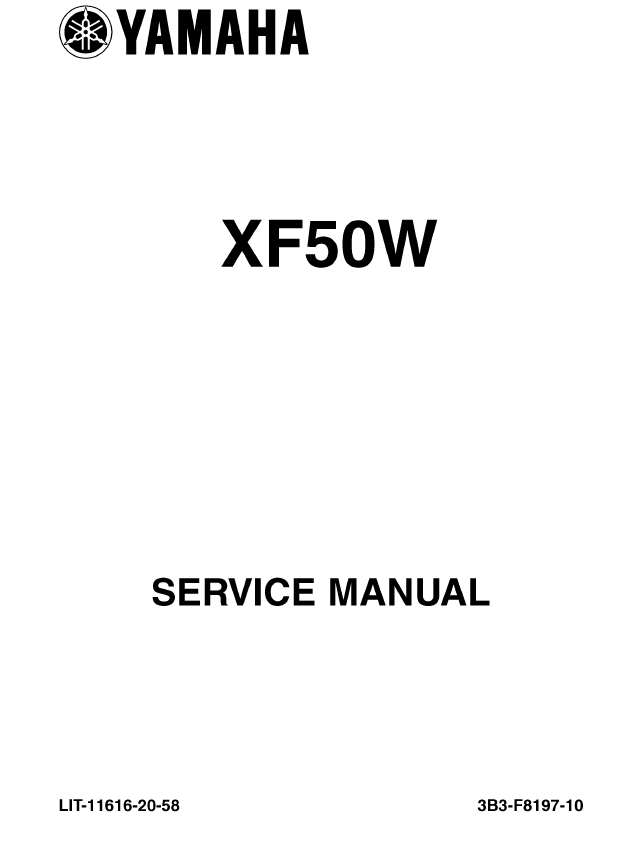 雅马哈C3维修手册雅马哈XF50W