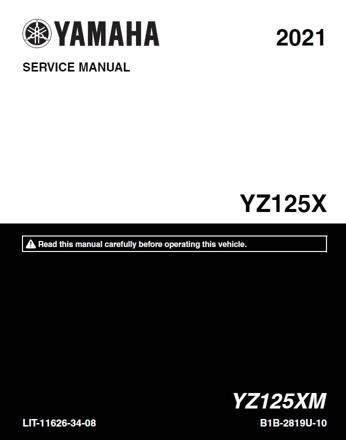 2021雅马哈YZ125X维修手册插图4
