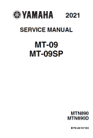 2021-2022雅马哈mt09维修手册MT-09SP,MT09SP