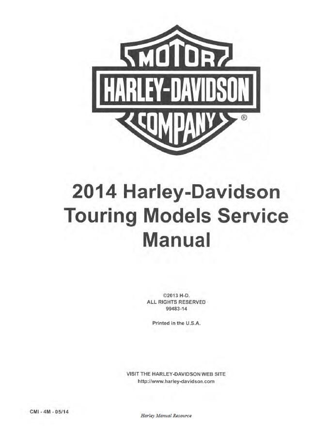 2014哈雷戴维森Touring车系维修手册（旅行车系）插图1