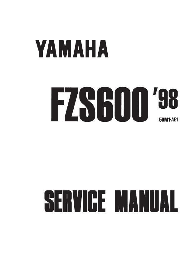 1998-2003雅马哈FZS600Fazer维修手册插图1