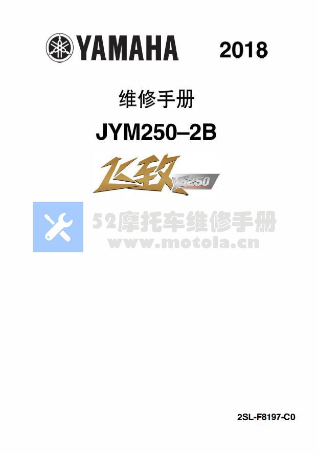 2018雅马哈飞致250维修手册JYM250-2B插图4