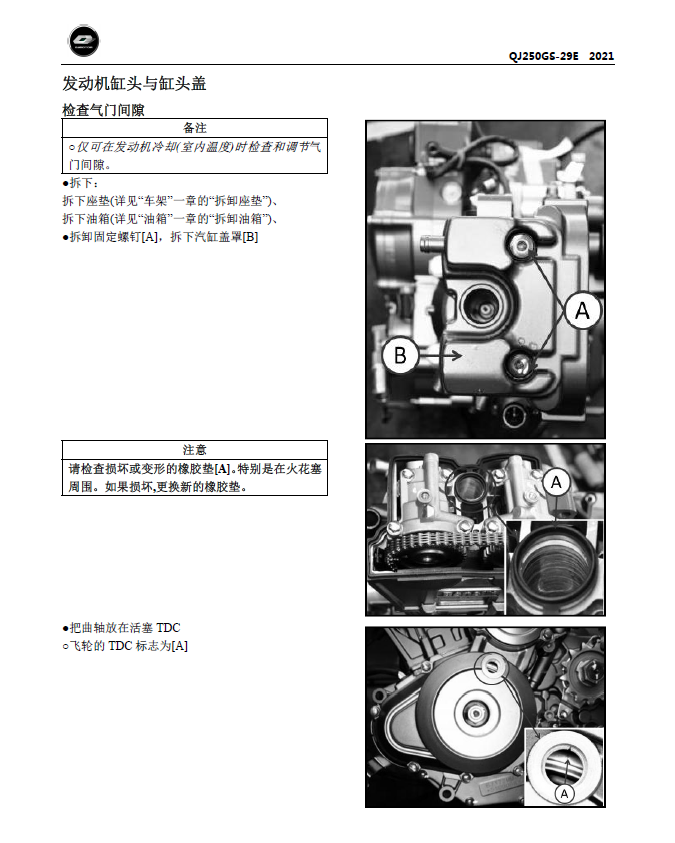 钱江赛250维修手册QJ250GS-29E插图1